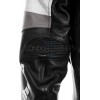 RTX TITAN Grey Motorcycle Leather Race Jacket